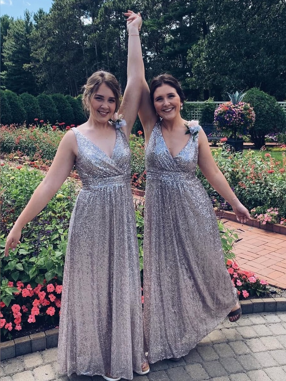 Sequin V-Neck Women’s Evening Dress